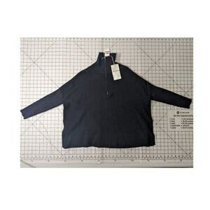 NEW Size XXS/XS Women's Tommy Bahama Shimmer Bonita Zip Poncho Sweater Black